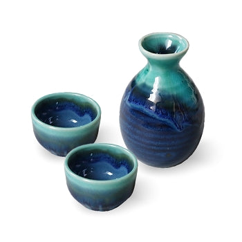 Servizio per sake turchese