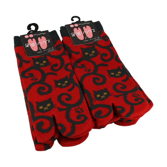 Calzino infradito neko nero