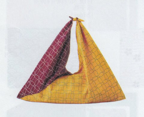 Triangle bag purple/yellow